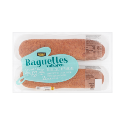 Huismerk Baguettes Volkoren 2 Stuks